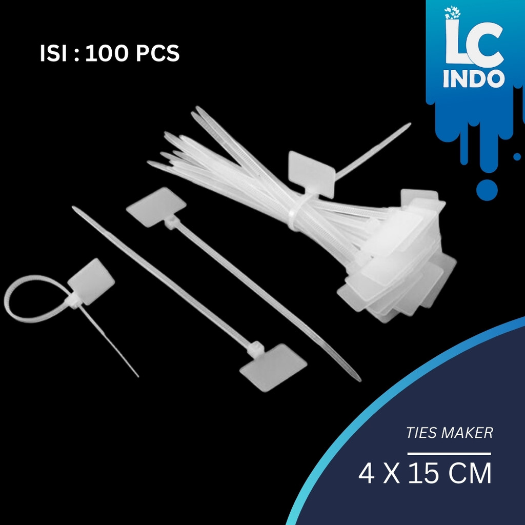 

Cable Ties kabel ties maker 4 X 150 mm Isi 100 pcs warna