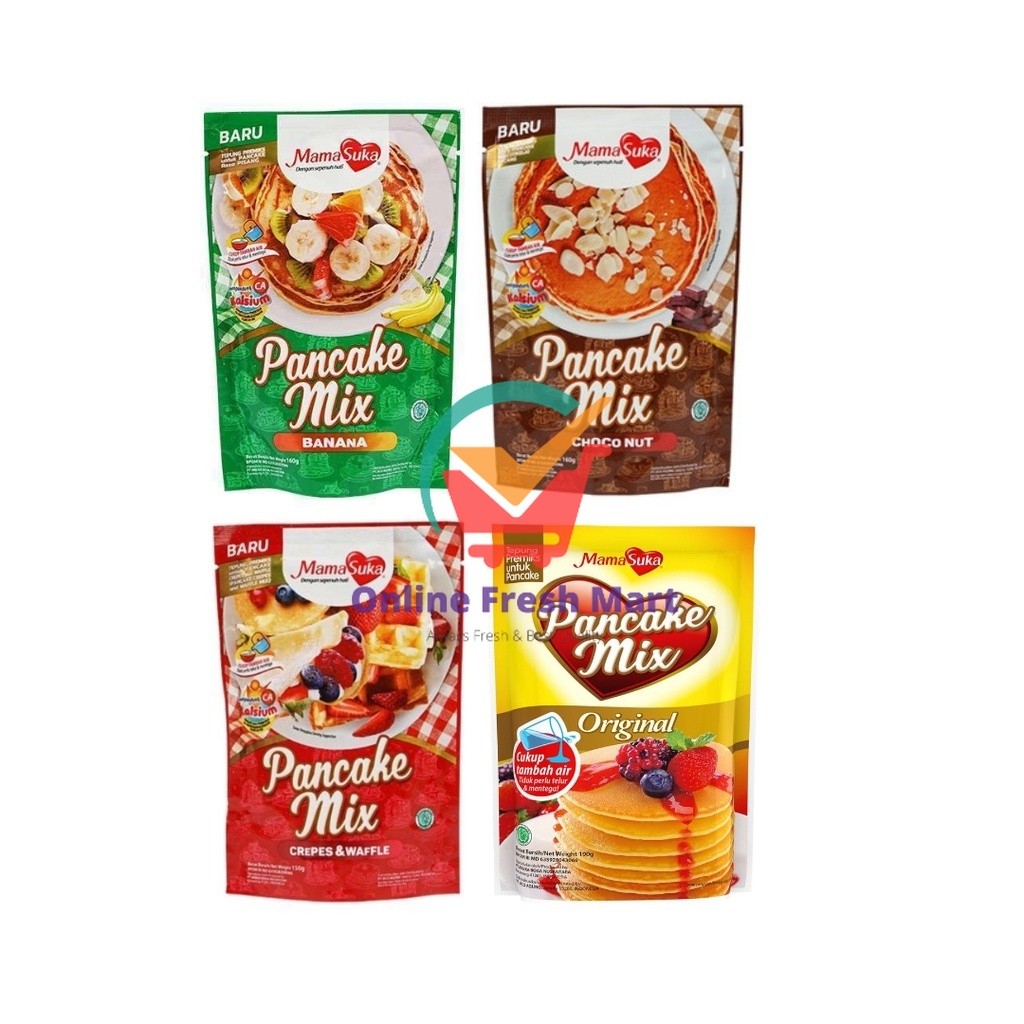 

Mamasuka Pancake Mix Crepes Waffle All Varian - Online Fresh Mart Denpasar