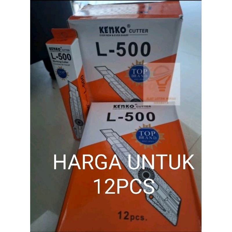 

PROMO Cutter KENKO Besar L-500 1 Lusin// CUTTER VANCO 1 LUSIN (12pcs) / Cutter grosir murah meriah