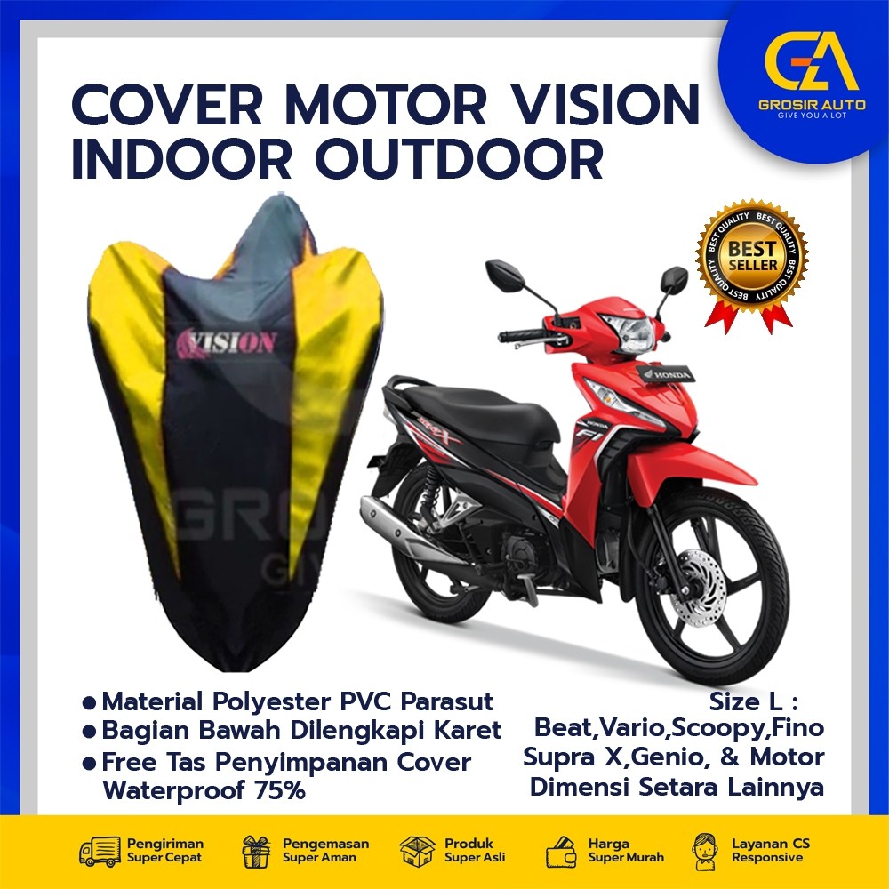 Sarung Motor REVO Antiair Vision / Cover Selimut Penutup Sarung Mantel Motor Vision