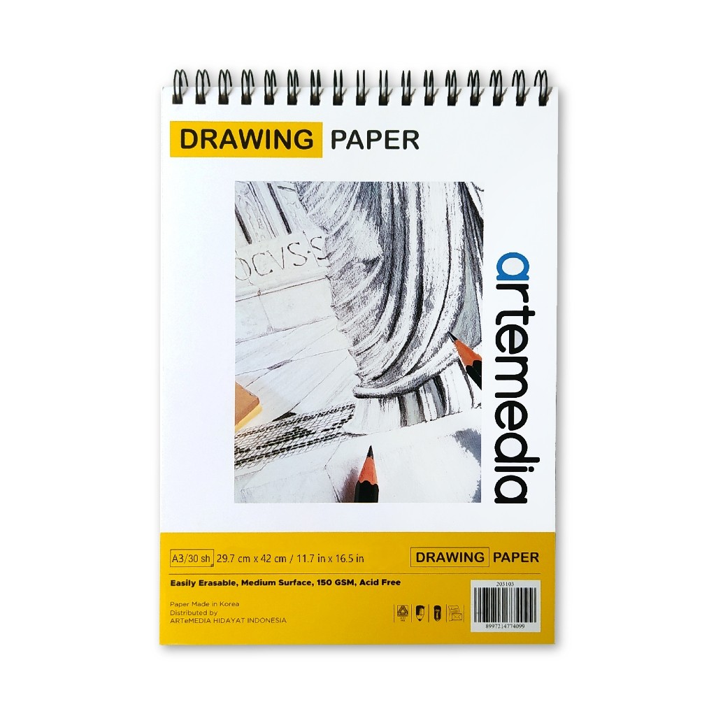 

Gramedia Surabaya - Artemedia Sketchbook Drawing Paper Book A3 Wire Bound