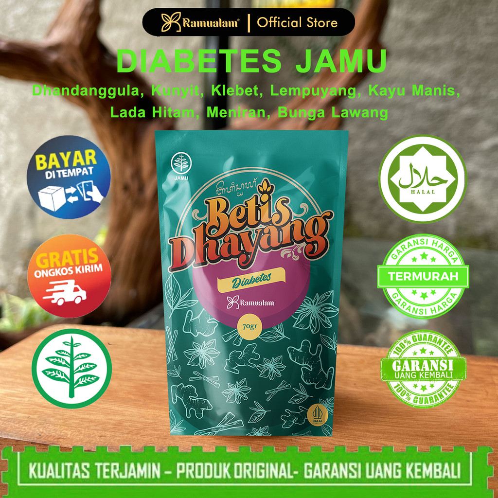 

Ramualam Betis Dhayang 70 Gram - Untuk Diabetes Minuman Herbal Kesehatan Penurun Kadar Gula Darah