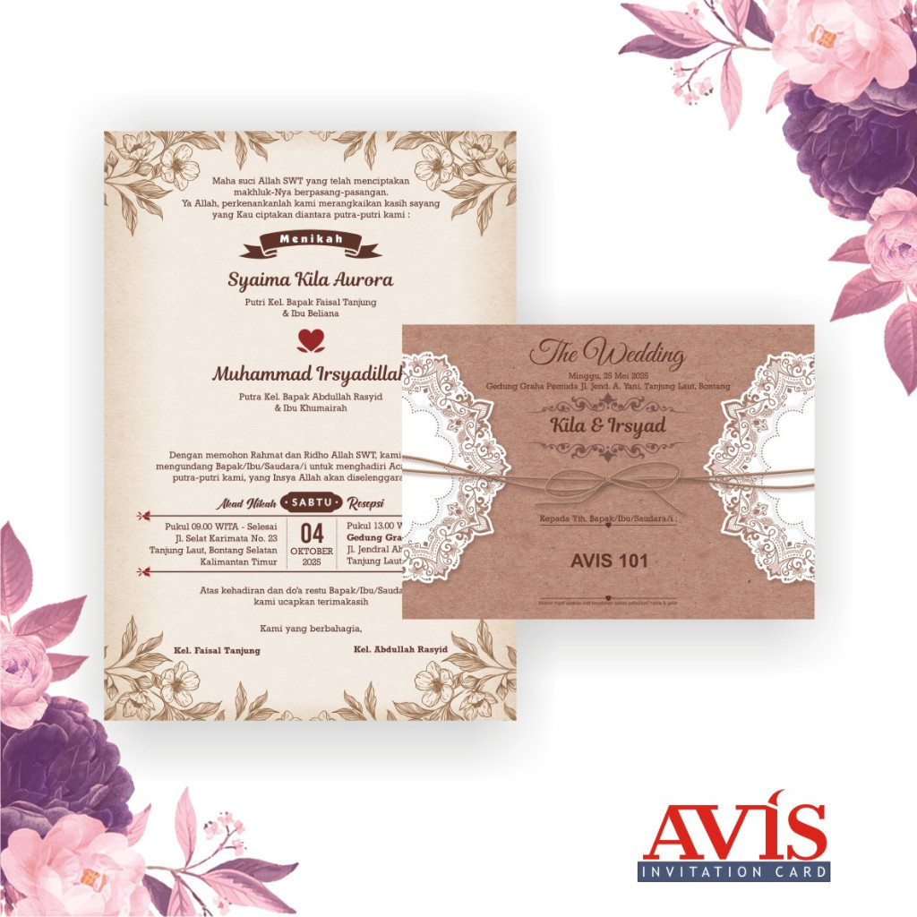 Blangko Avis 101  Wedding Invitation