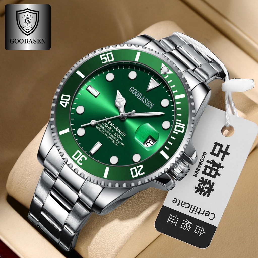 

Jam Tangan Replika Guberson Green Submariner Mekanik Jam Skeleton Pria Kalender Bercahaya Tahan Air