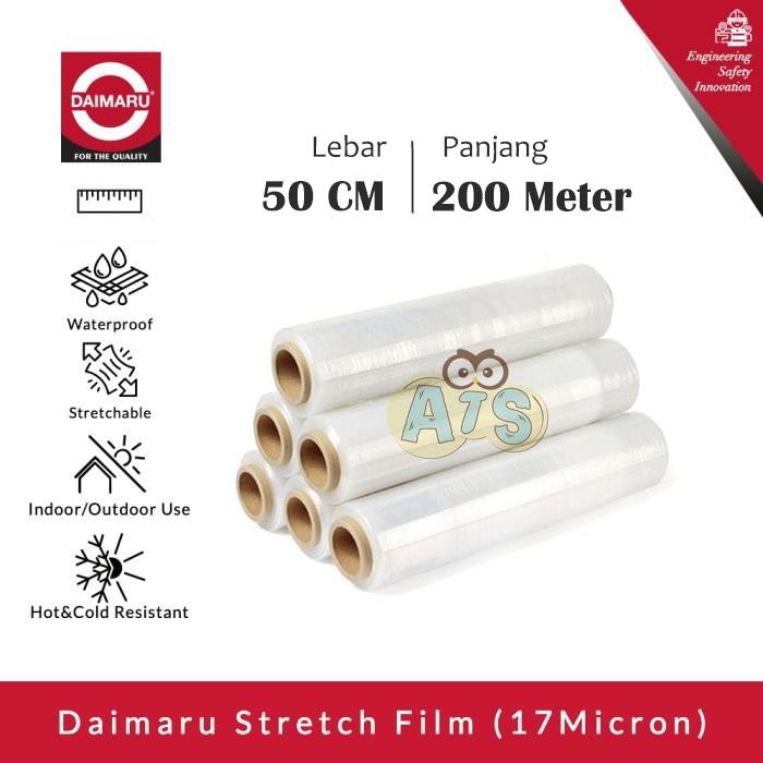 

TERLARIS! Stretch Film Bening Daimaru 17 Mikron - 50 Cm x 130 Meter