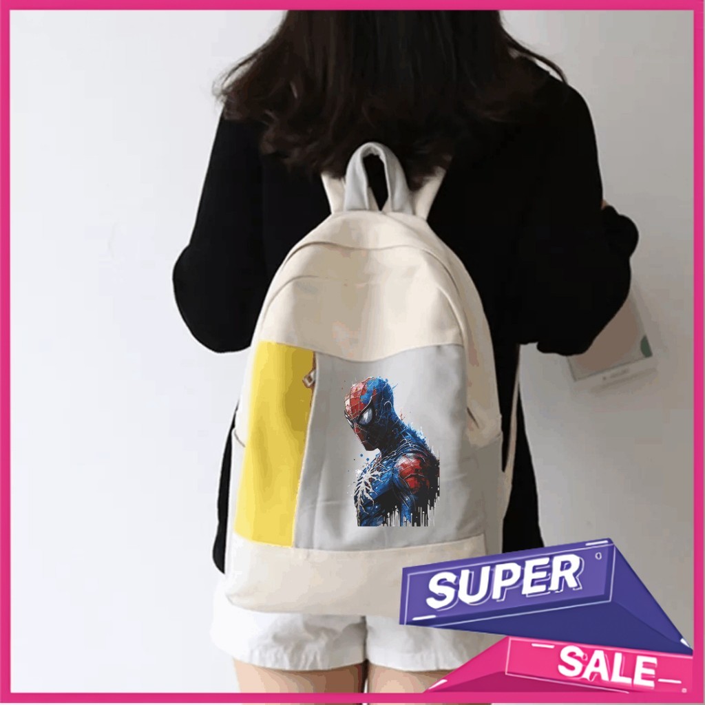 HK Tas Ransel Anak Perempuan SD SMP Backpak Gambar Spiderman Series Keren Fashion Kids A2 93