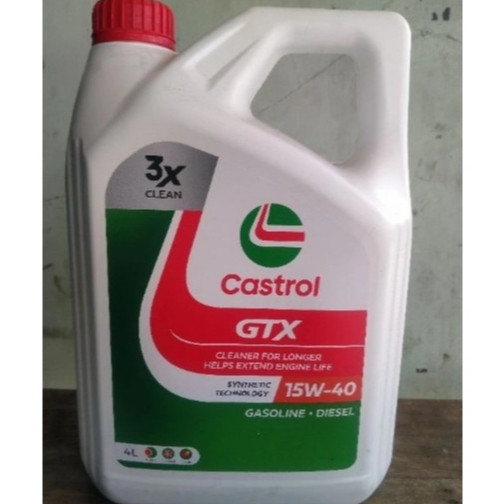 KMD | Oli Castrol GTX 15W - 40 / Oli Mesin Mobil Bensin /Oli Castrol 4 Liter / Oli Castrol 15W 40 / 