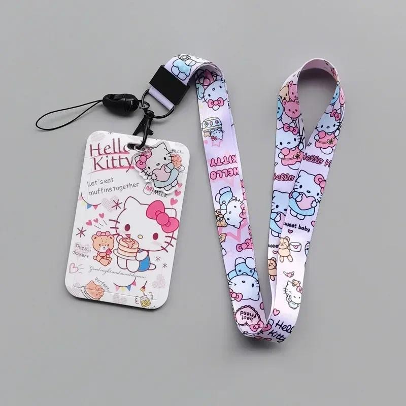 

HelloKitty card holder children's gift cute small pendant decorative accessories anti-lost lanyard ID card door card convenient