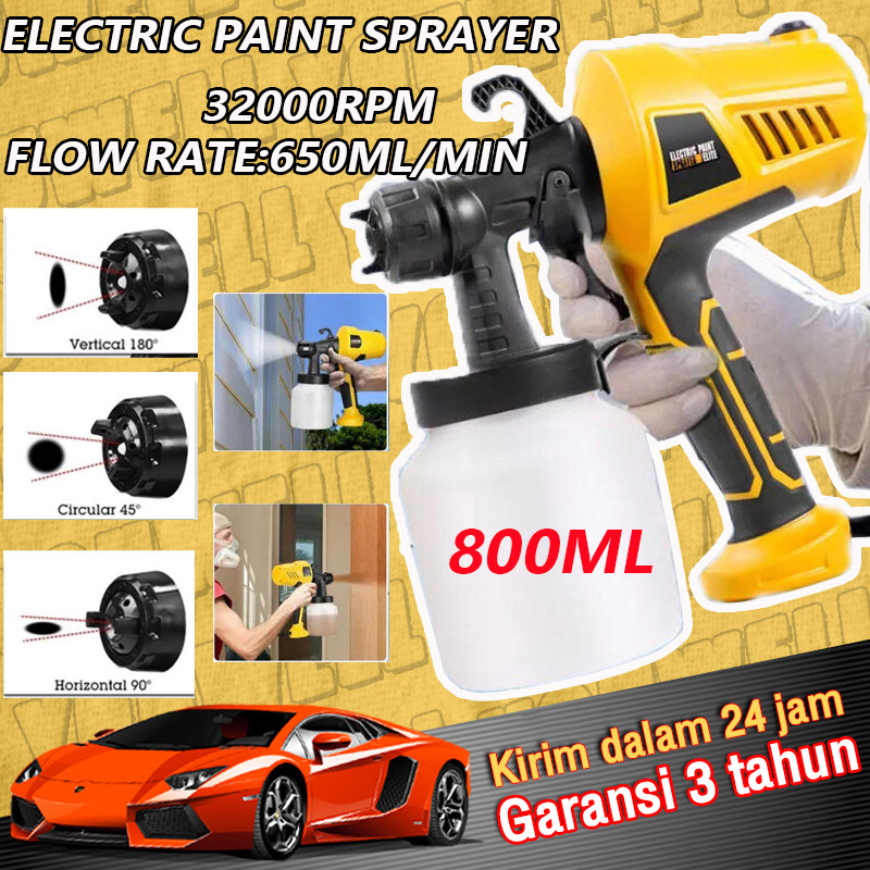Electric Spray Gun 800ML 400Watt - Alat Semprot Cat - Paint Gun Elektrik - Sprayer Tembok - Mesin Ca