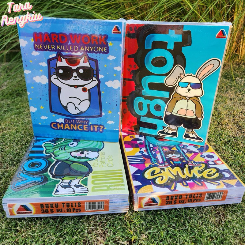 

ACE - 10pcs Buku Tulis Segitiga Quarto 38 lembar dan 58 lembar dan Buku Tulis Campus