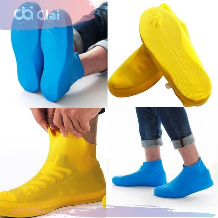 CLAI Silicon Balon Cover Shoes Jas Sepatu Karet Latex Waterproof Low Pendek