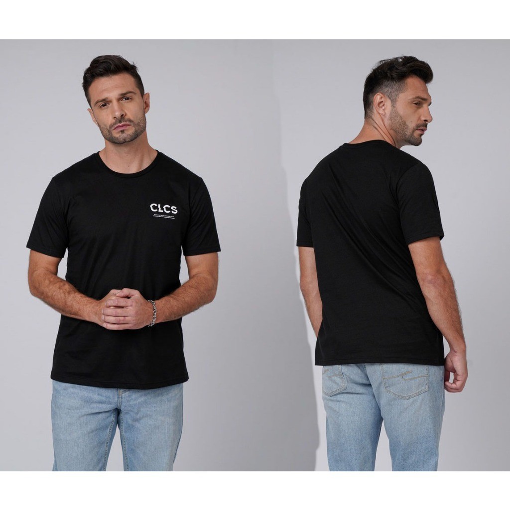 [HOT] CELCIUS Kaos Lengan Pendek  Hitam T-shirt pria