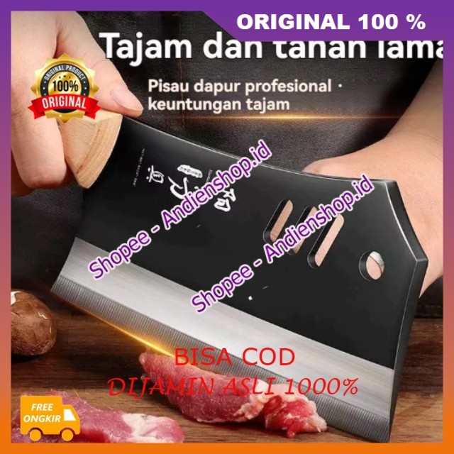 Pisau Dapur Multifungsi Pisau Dapur Besi Jadul Super Tajam Potong Daging Dan Ikan Jadi Mudah 100% AS