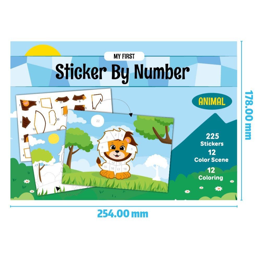 

LittleBookLand My First Sticker by Animal / Buku Sticker / Buku Mewarnai