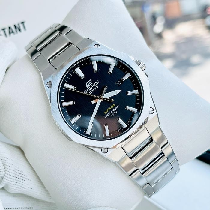 Original 100% Casio EDIFICE EFR-S108D-1AVUDF Jam Tangan Pria Analog Sapphire Anti Gores EFRS108D EFR