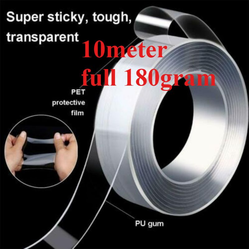 

Double Tape Nano Tape 10M Selotip Bening 2 Sisi Serbaguna 10M Perekat Selotip Tape 2 Sisi