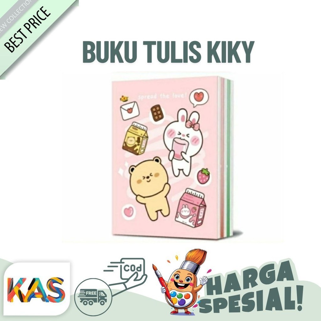 

Buku Tulis Warna Kiky 38 Lembar/ Buku Sekolah 1 pack isi 10 Buku
