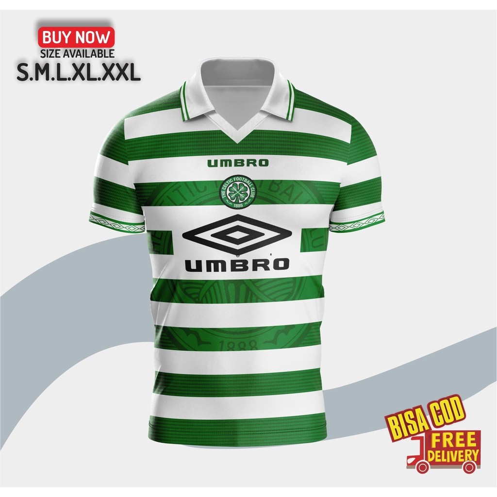 Jersey Baju Celtic 1997 1998 Full Printing Custom