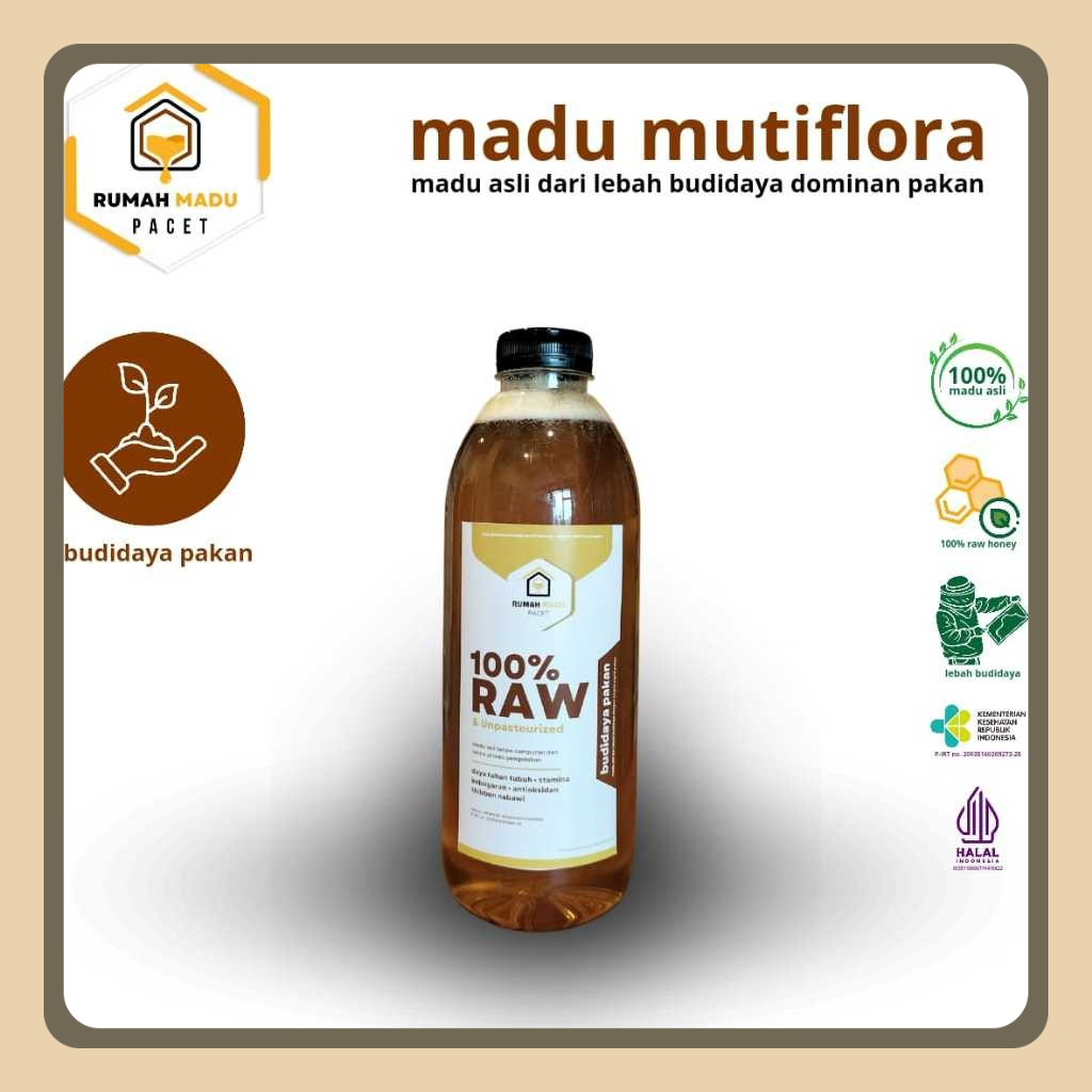 

Madu Multiflora 1Liter 100% Asli Pengganti Gula[Budidaya] | Raw Tanpa Proses Olah | Rumah Madu Pacet