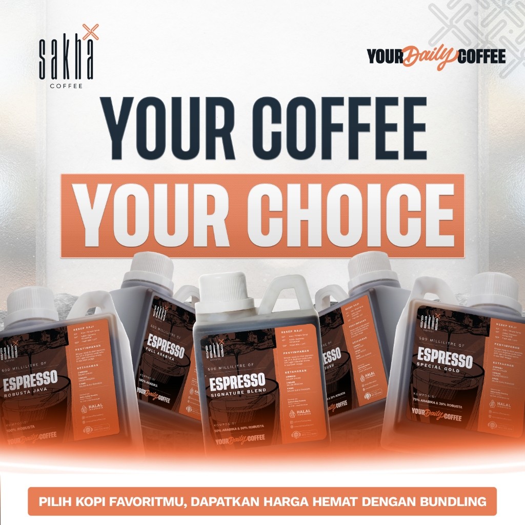 

Paket Bundle Special Your Coffee Your Choice Espresso Cair Coffe Blend