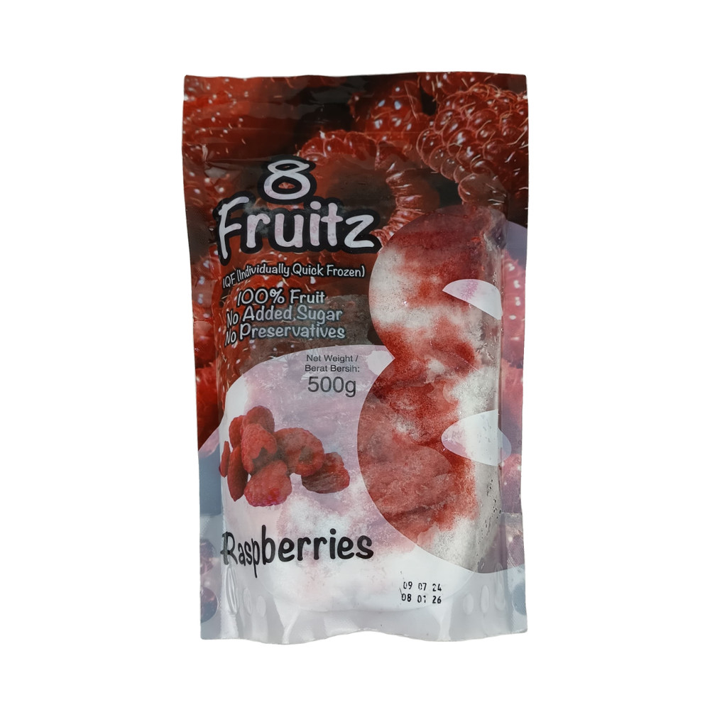 

8 Fruitz Raspberries 500Gr Buah Frozen Buah Beku