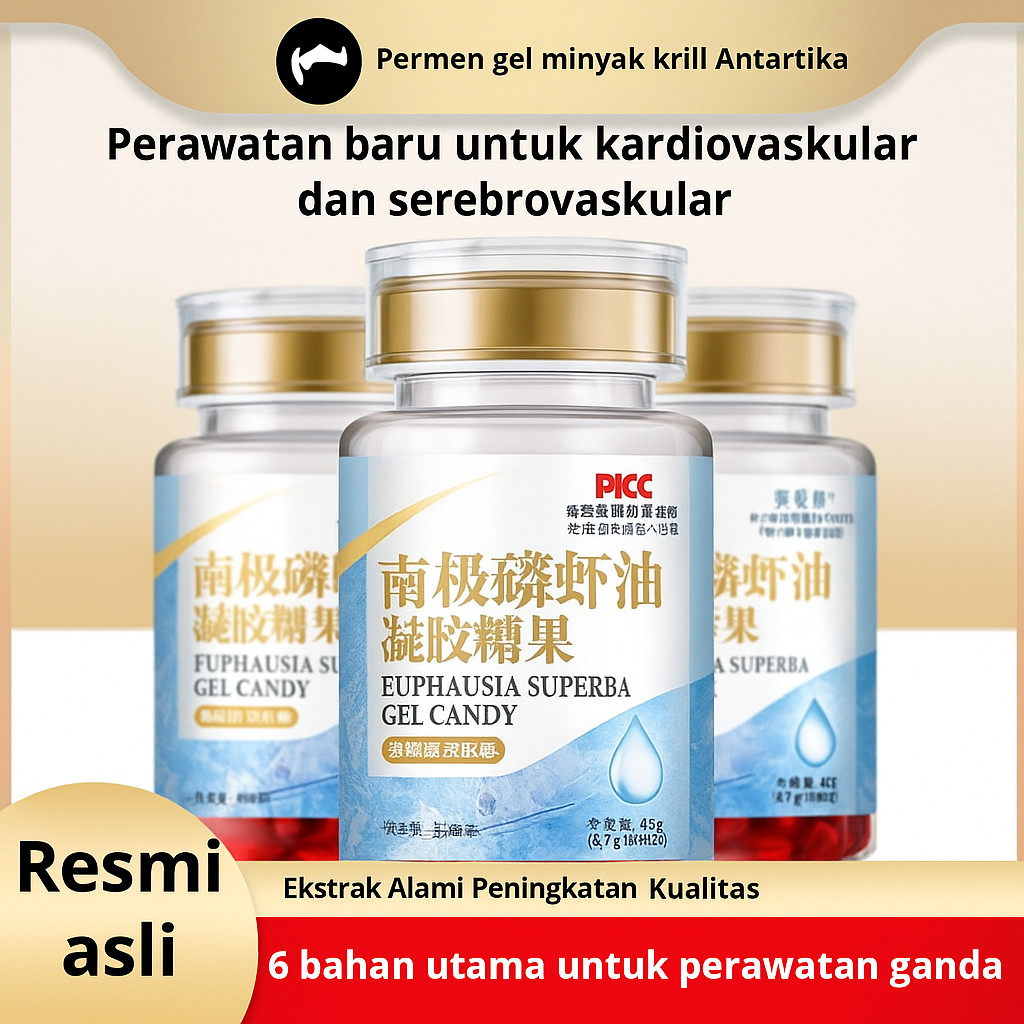 

⭐Beli 1 Gratis 1⭐【COD】60 Kapsul Minyak Krill Antartika/Kapsul Astaxanthin/Suplemen Minyak Krill Arktik/0 Sukrosa/Kesehatan Pembuluh Darah/Meningkatkan Sirkulasi Darah