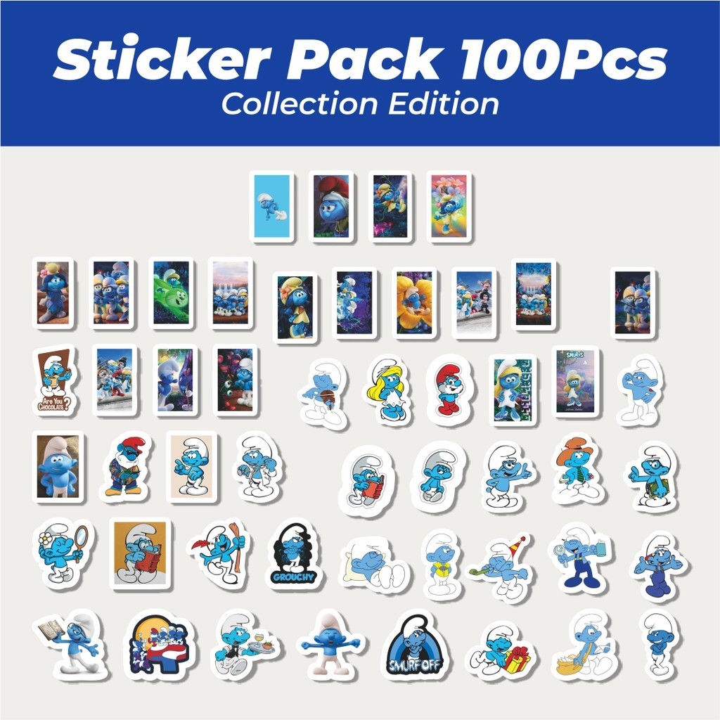 

Hot Stiker Kartun The Smurf Lucu Anti Air Stikers Berperekat Waterproof Sticker Decal Buat Motor Helm Buku Journal Koper Casing HP Laptop Botol Minum