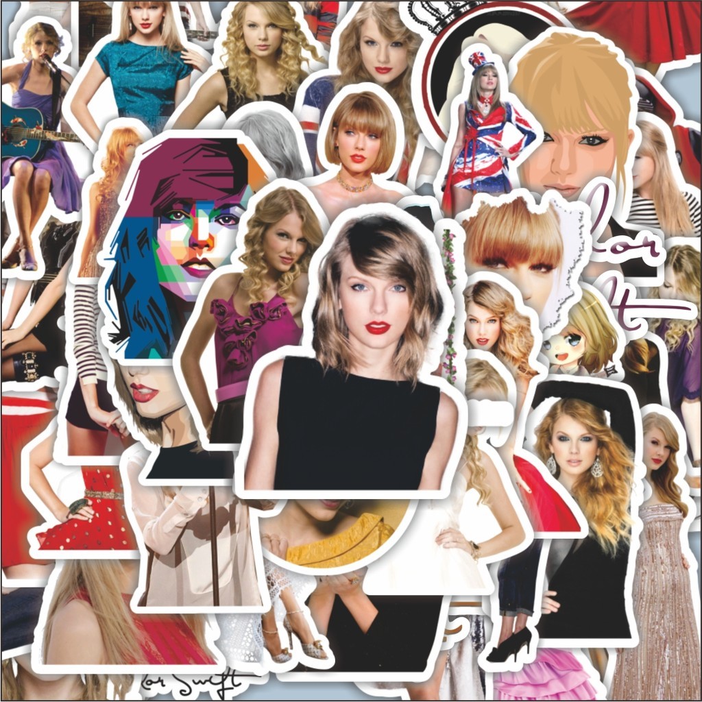 

100PCS Lucu Stiker Taylor Swift Stiker Aesthetic Stiker Anti Air Stikers Berperekat Waterproof sticker decal buat Motor Helm Buku Journal Koper Casing HP Laptop Botol Minum Hadiah anak