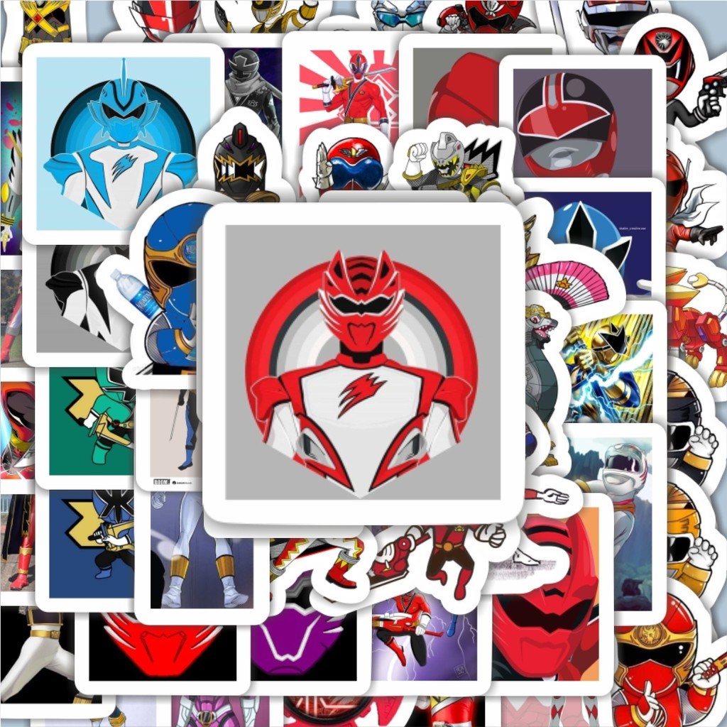 

100PCS Lucu Stiker Power Ranger 2 Stiker Aesthetic Stiker Anti Air Stikers Berperekat Waterproof sticker decal buat Motor Helm Buku Journal Koper Casing HP Laptop Botol Minum Hadiah anak