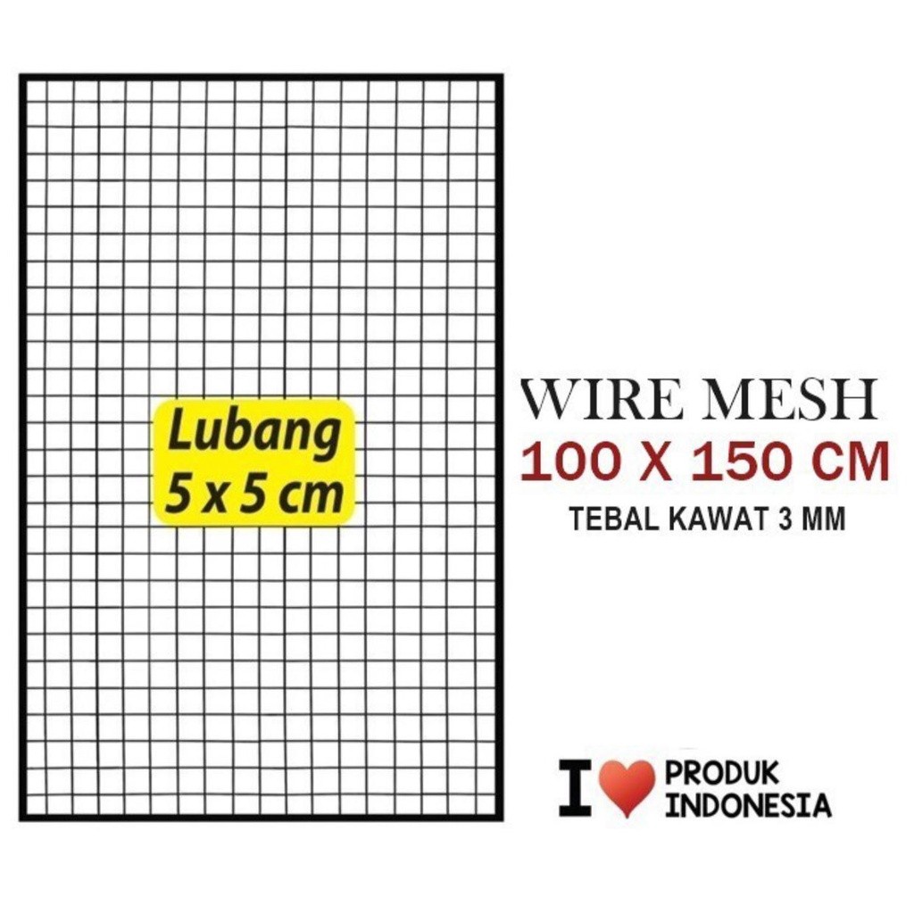 

Ram Bingkai 100*150 cm /Gantungan akaesoris/Ram Jaring Wiremesh Dinding Warna Random,Kalau Mau Pilih Warna Bisa Chat Admin Terlebih Dahulu.
