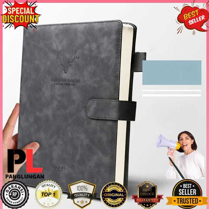 

Toddi Buku Catatan Harian Notebook Cover Kulit Magnetic Buckle - TL4