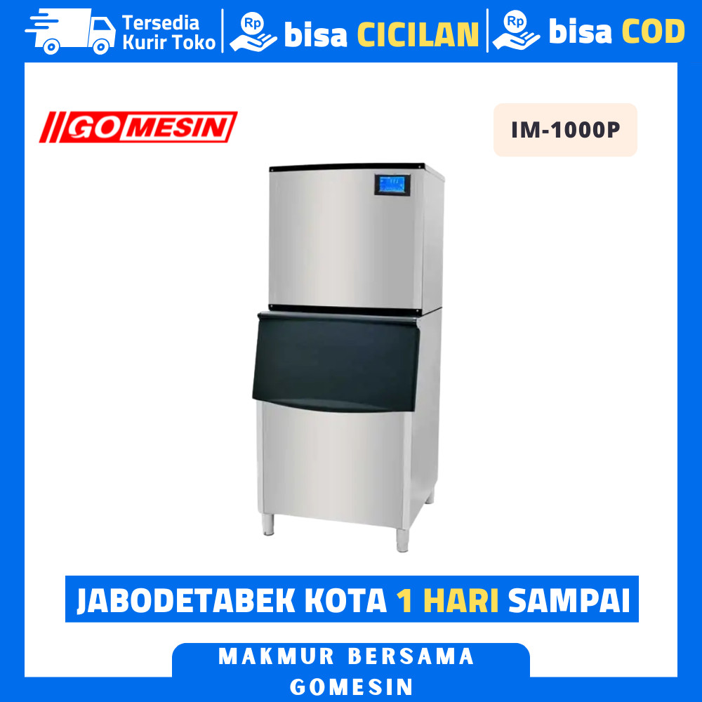 Mesin Es Batu Kristal Gomesin IM-1000P Mesin Pembuat Es Batu Kristal Otomatis Ice Maker Cube