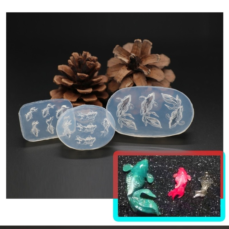 

3d Nail Art Decorations Silicone Mold DIY Mini Uv Resin Epoxy Goldenfish Shape Jewelry Pendant Internet Celebrity Making Tools