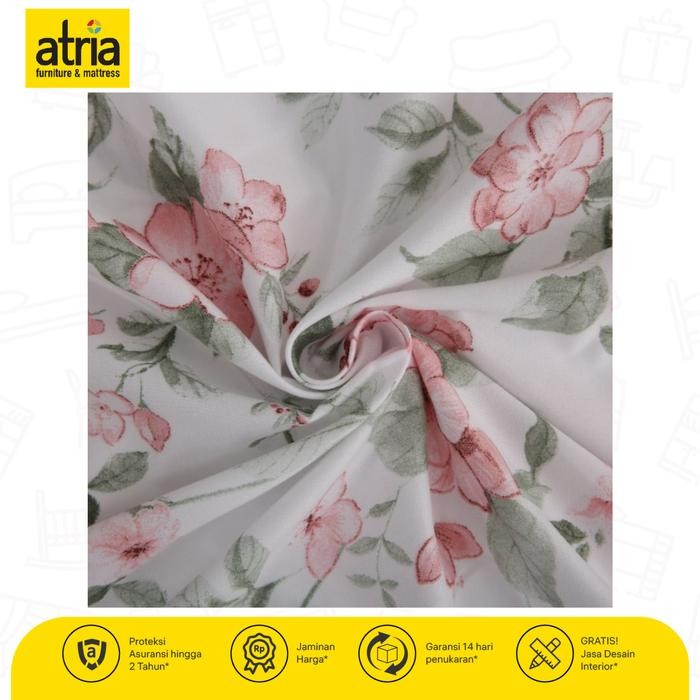 Bedcover & Sprei Atria Shaby Chic Reversible Pink Floral Microviber - Sprei 120Cm