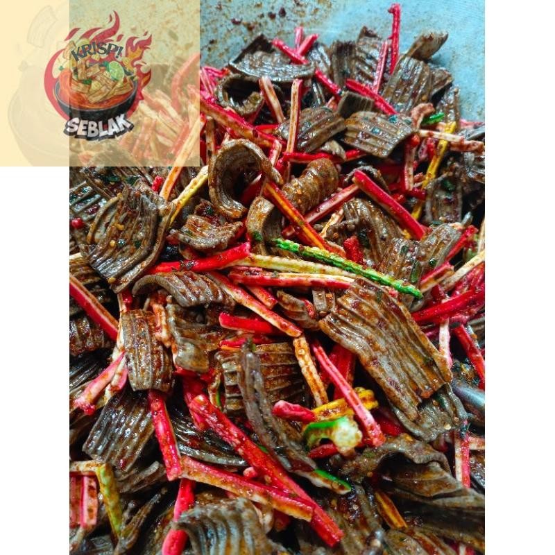 

Seblak krispi seblak mix kerupuk beton dan kerupuk jengkol pedas gurih daunjeruk