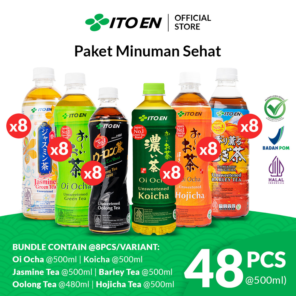 

ITO EN Paket Minuman Sehat 8 Bundle isi 48 Pcs - 6 Varian Rasa (NEW)