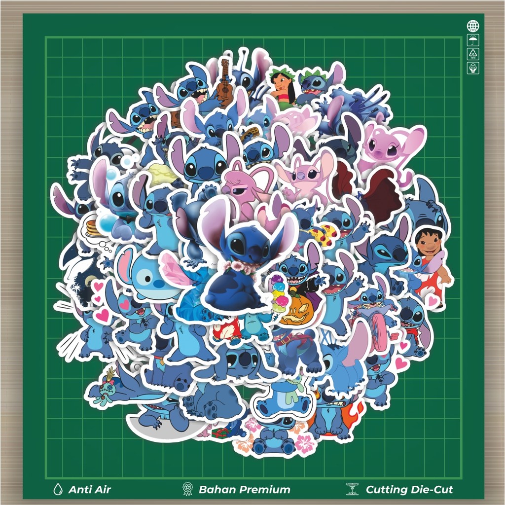

HOT 50 PCS STIKER Stiker Kartun Lilo & Stitch Stiker Fashion Cars Decal Dingin Kartu Album Custom Vinyl Anti Air- Sticker Aesthetic Buku Journal Koper Casing HP Tablet Laptop Helm Motor Botol Minum