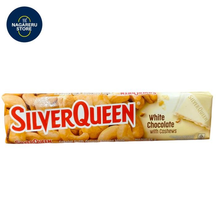 

Silver quenn white chocolate with cashews (coklat putih dengan kacang mede) 55gr