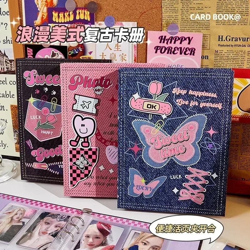 

IMYY A5 Kpop Idol Photocard Holder Butterfly Photo Album with 20pcs 4grids 3inches Inner Pages Binder Photocards Collect 포토카드 용품