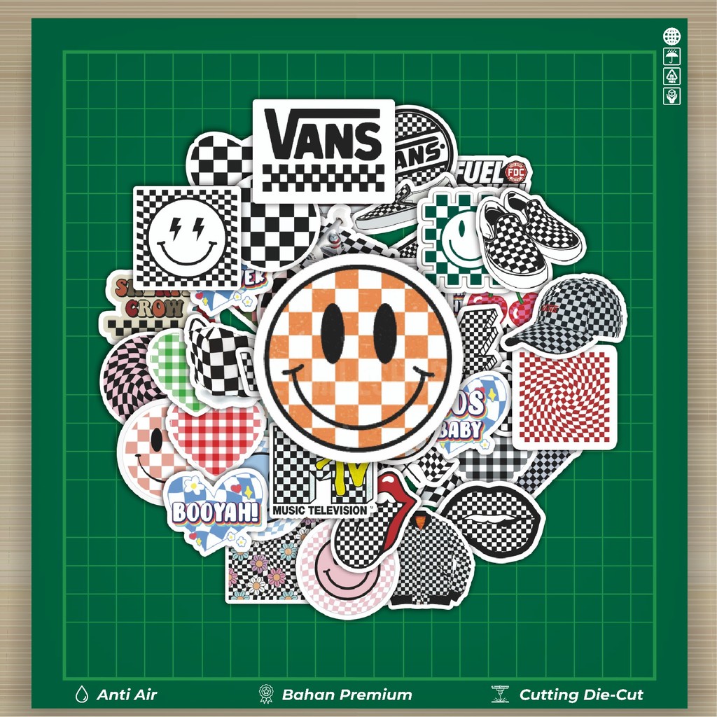 

HOT 50 PCS STIKER Stiker Mosaic Checkerboard Art [Seni Papan Catur Mosaik] Stiker Fashion Cars Decal Dingin Kartu Album Custom Vinyl Anti Air- Sticker Aesthetic Buku Journal Koper Casing HP Tablet Laptop Helm Motor Botol Minum