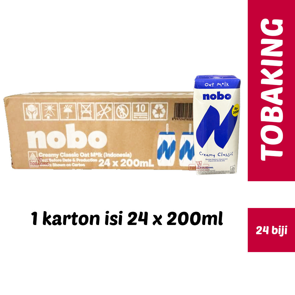 

Susu NOBO Oat Milk 200 ml 1 Karton Creamy Oatmilk Oatside