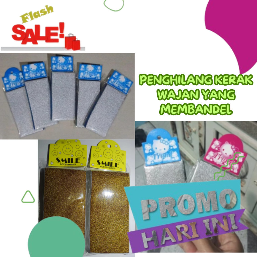 Cod Spon Penghilang Kerak Panci Wajan Gosong Penggosok Panci Wajan Gosong Sikat Panci Wajan Gosong