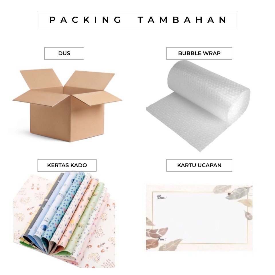 

Extra Packing Packaging Tambahan Dus Bubble Kertas Kado Kartu Ucapan