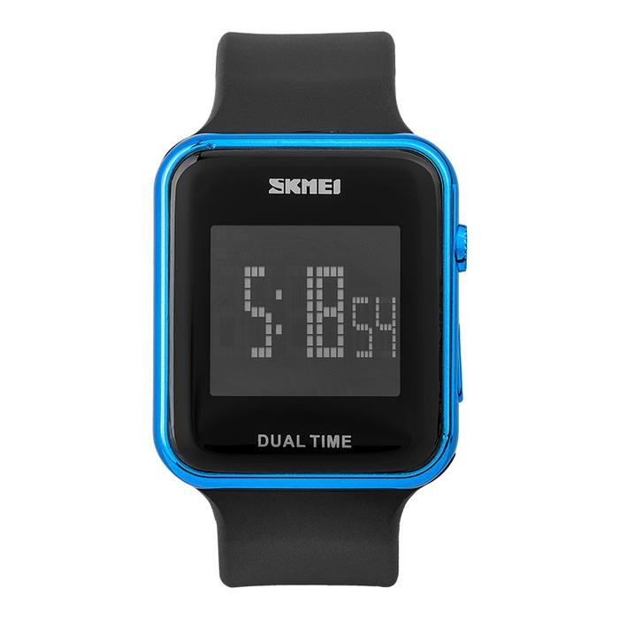 Jam Tangan Unisex SKMEI 1271BU Digital Dial Black Polyurethane Strap