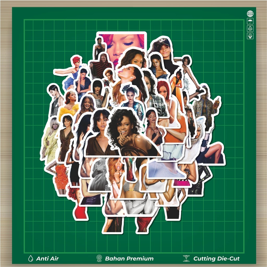 

HOT 50 PCS STIKER Stiker Rihanna Series Stiker Fashion Cars Decal Dingin Kartu Album Custom Vinyl Anti Air- Sticker Aesthetic Buku Journal Koper Casing HP Tablet Laptop Helm Motor Botol Minum
