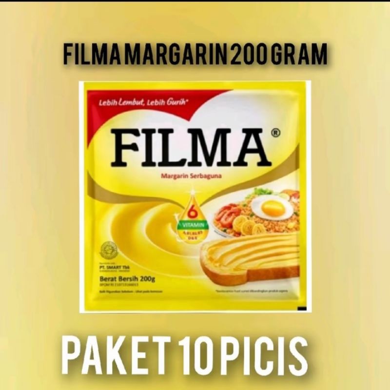 

Filma margarin 200gr paket 10 picis Exp : April 2026