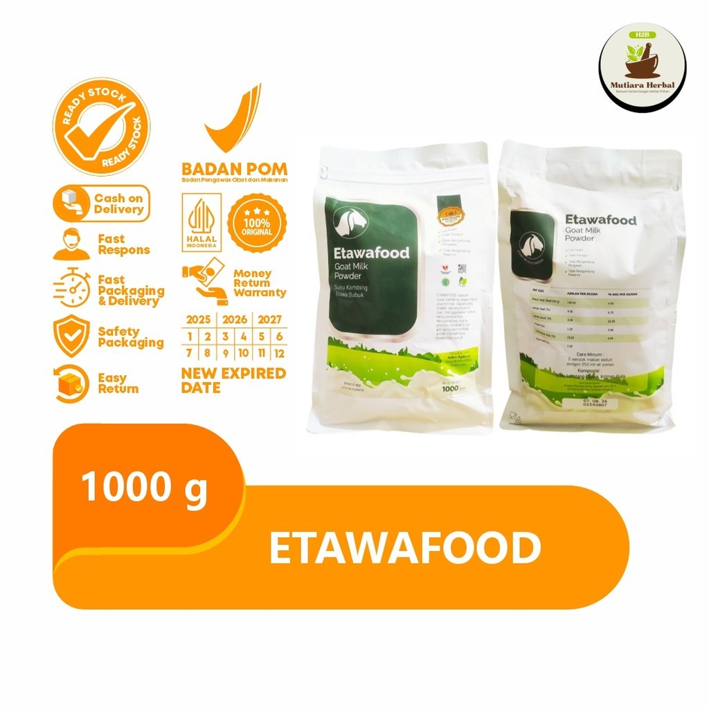 

Etawafood Susu Kambing Etawa Bubuk 1000gr/1kg asli original