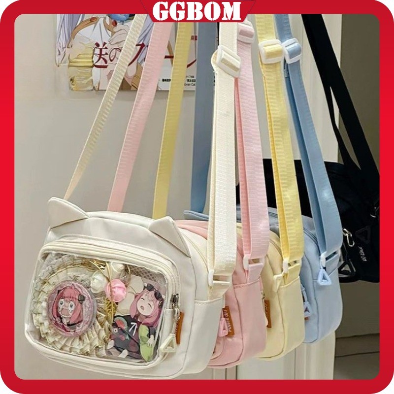 Tas Selempang Nilon Transparan Kpop Itabag - Tas Konser Pin Badge Jepang Style Itabag