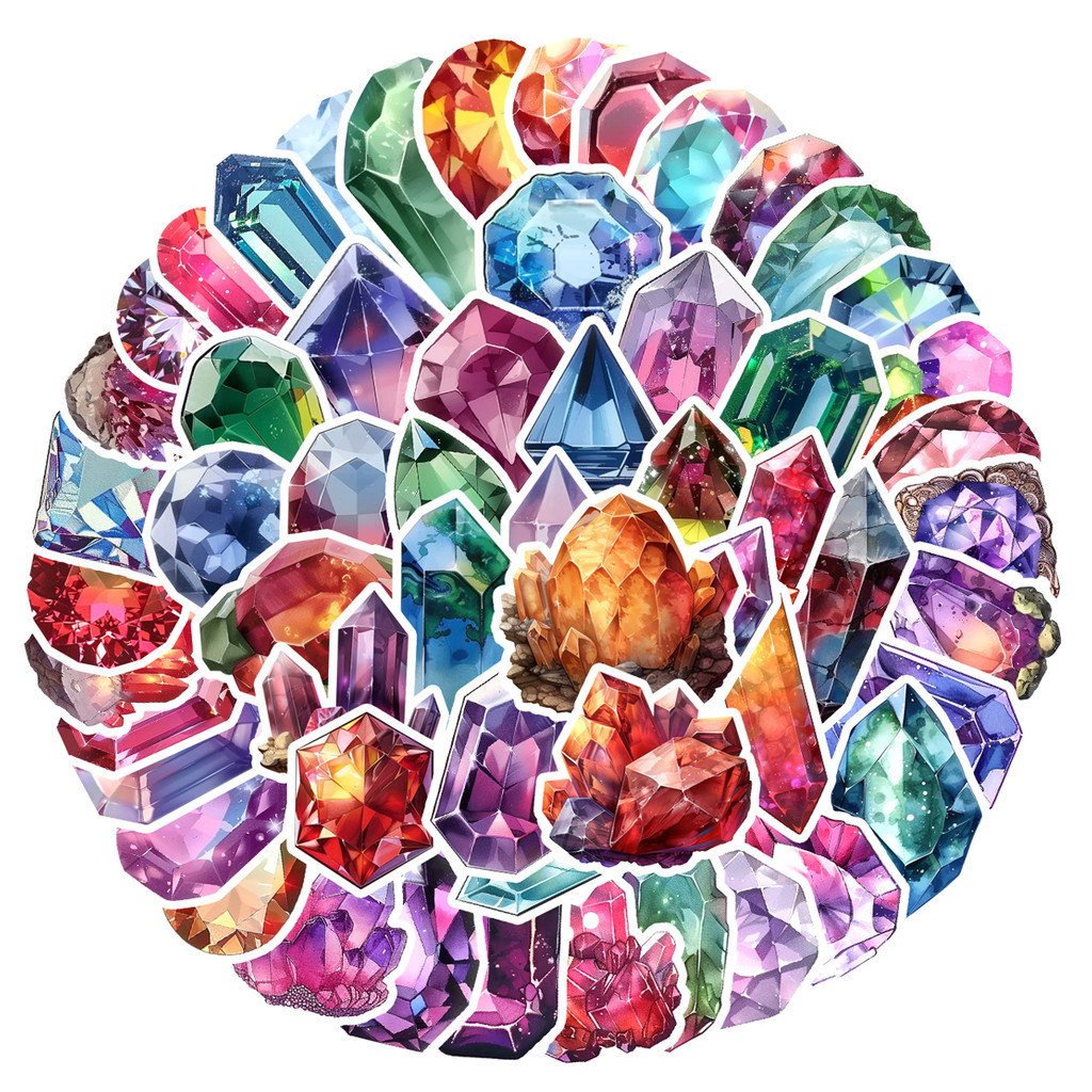 100 PCS Crystal Gem Treasure Sticker Set Waterproof Sticker Water Bottle Phone Case Luggage Bag Stic