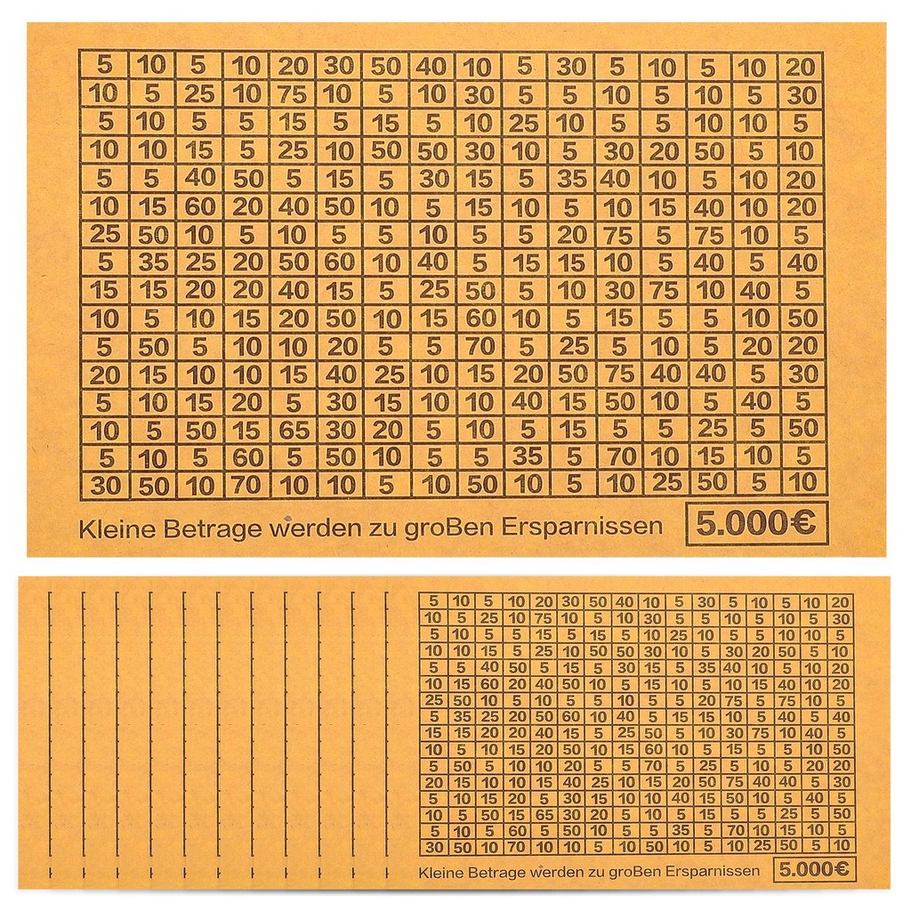 

20 Sheets Piggy Bank Stickers Financial Target Adhesive Savings Box Goal Number Paper Money